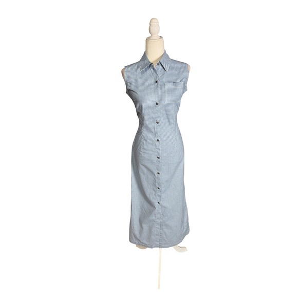 Liz Claiborne Dresses & Skirts - Vintage Liz Claiborne gingham button down midi dress 90s cottagecore